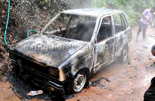 Driver makes lucky escape from car fire
